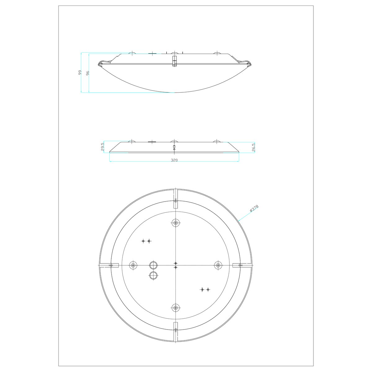 Plafonnier rond en verre, STANDARD blanc, NORDLUX