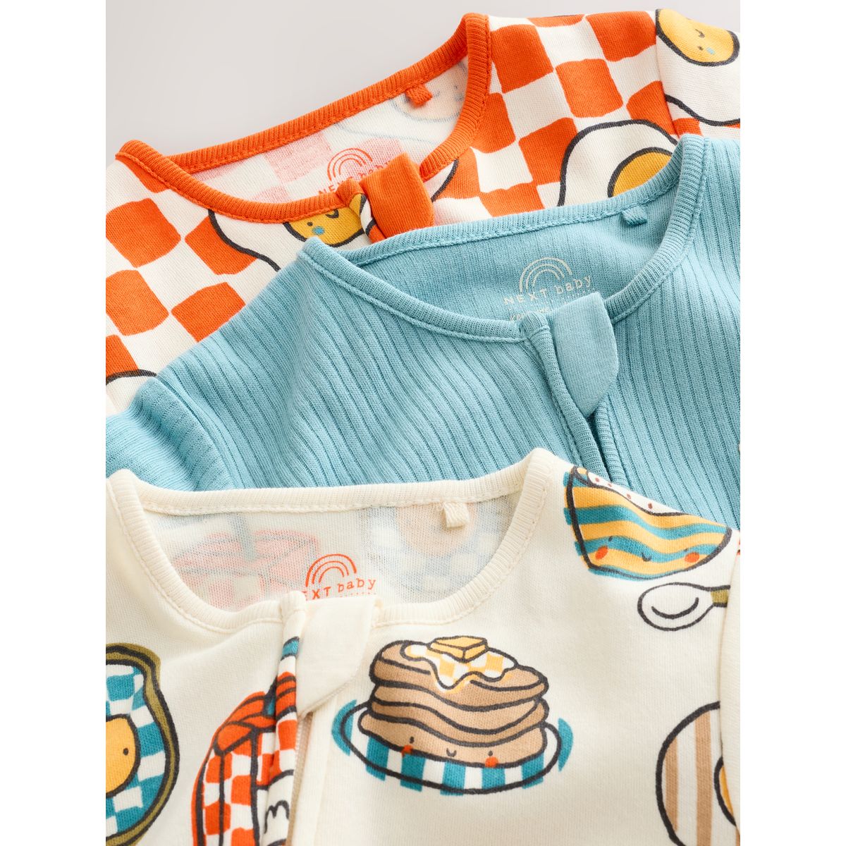 Dors-bien bébé, lot de 3 brunch bleu/orange, NEXT