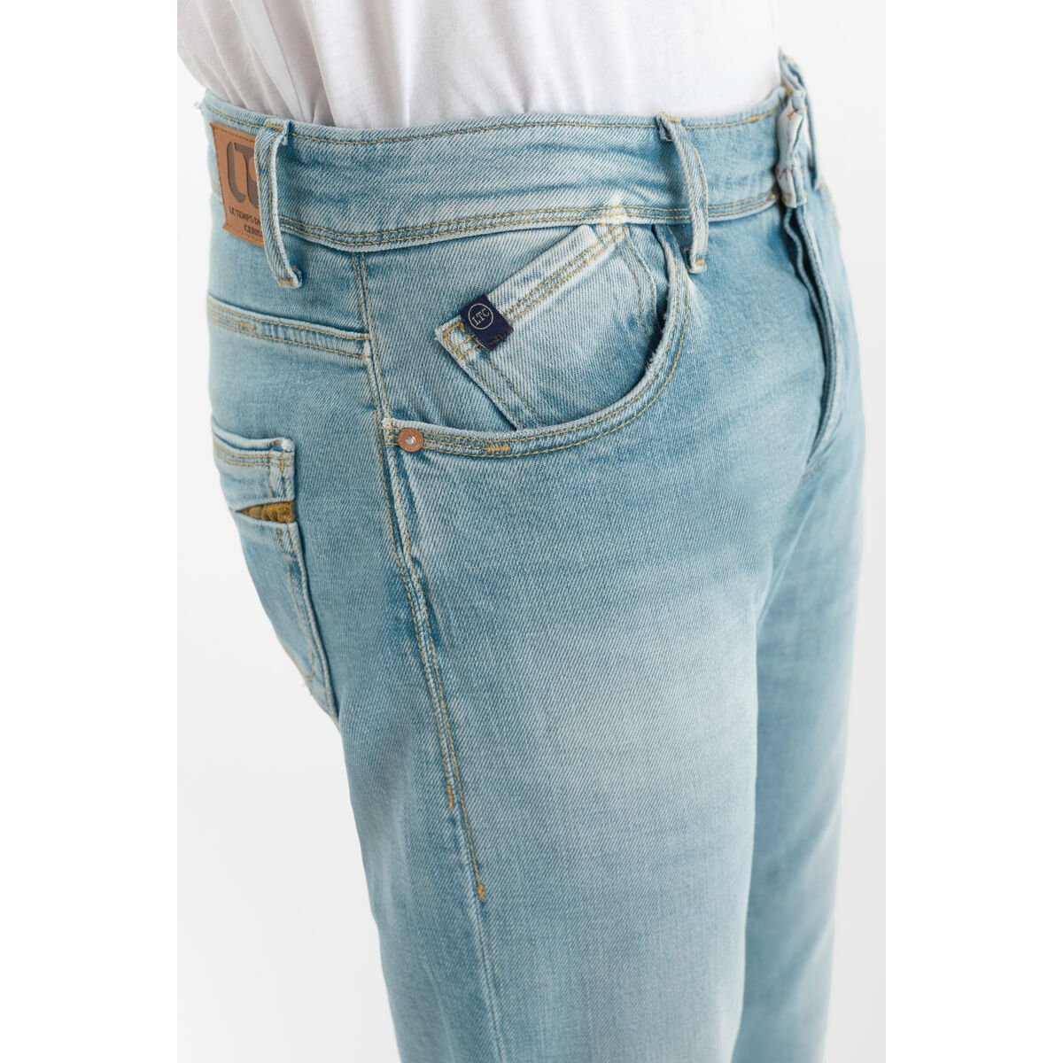 Jeans slim stretch 700/11, longueur 34 blue, LE TEMPS DES CERISES