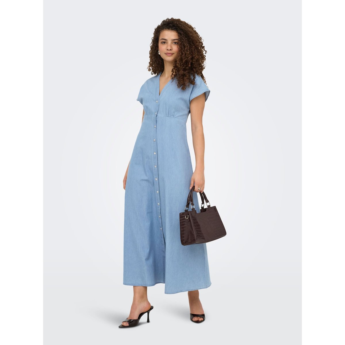 Robe light blue denim, ONLY