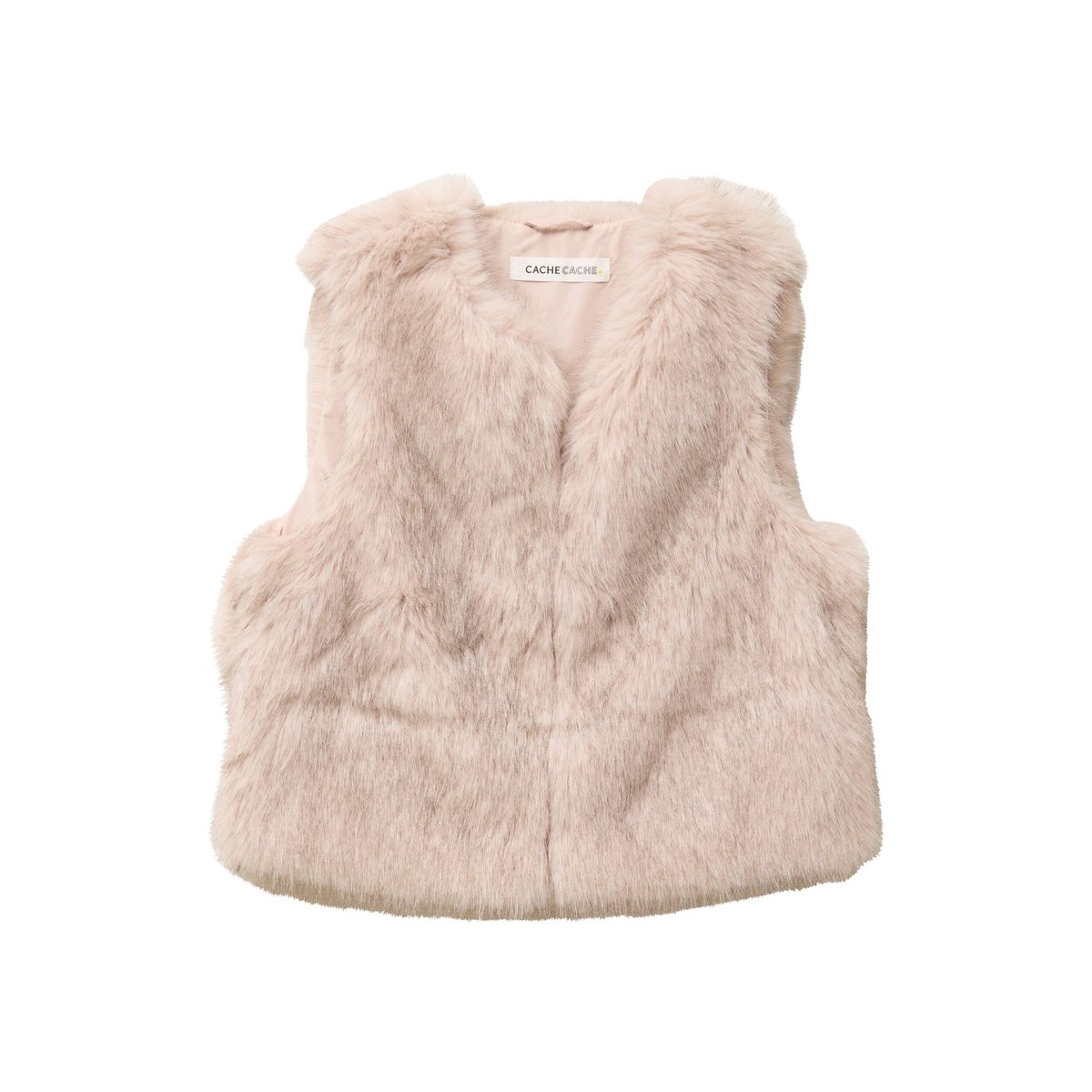 Gilet sans manches imitation fourrure sable, CACHE CACHE