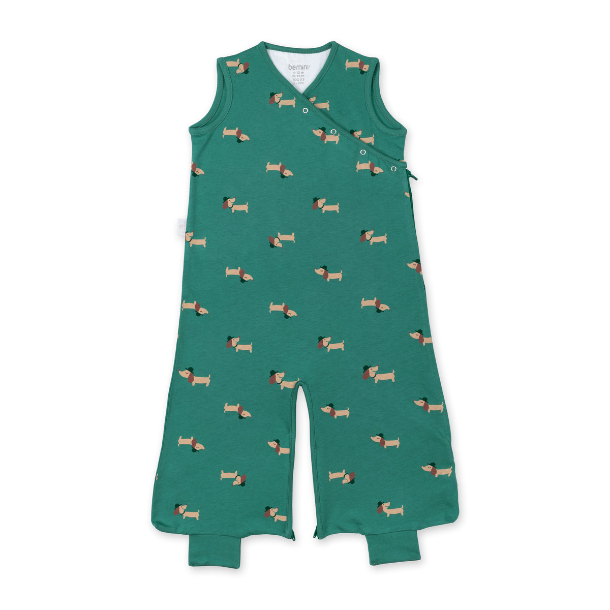 Gigoteuse jambes séparables été - TOG 0.5 Jersey d’été wouff spinach, BEMINI