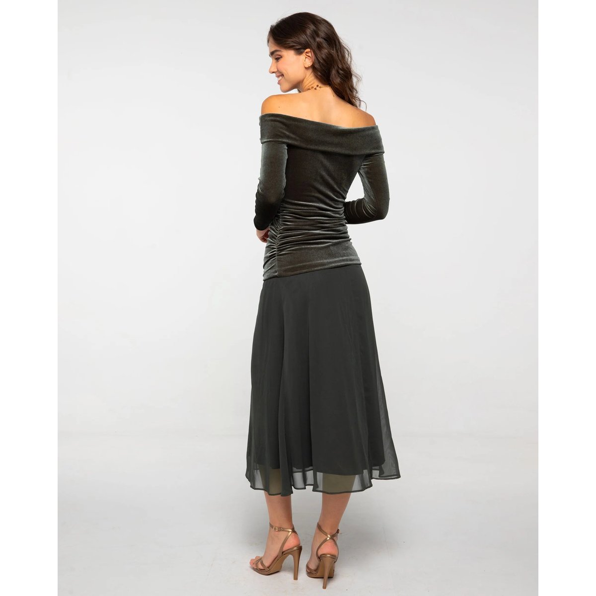 Robe en maille extensible avec franges et coupe ajustée rouge, THE-ARE