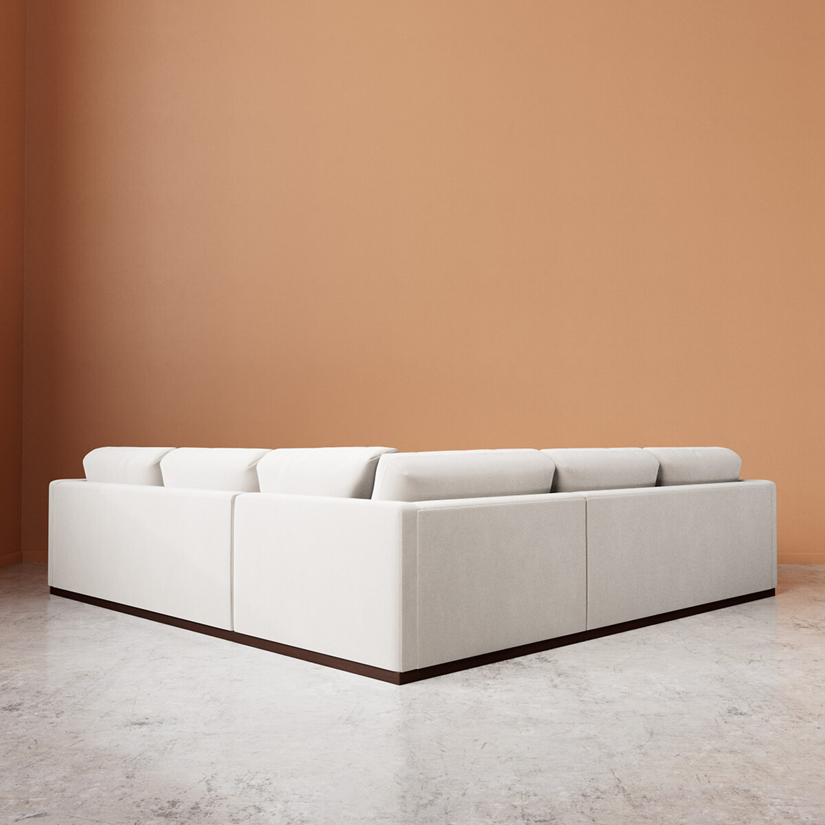 Alesund Crushed Velvet Corner Sofa ecru , SWOON