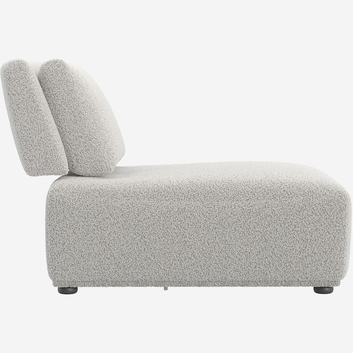 Fauteuil droit tissu acrylique RUDOLF gris, HABITAT