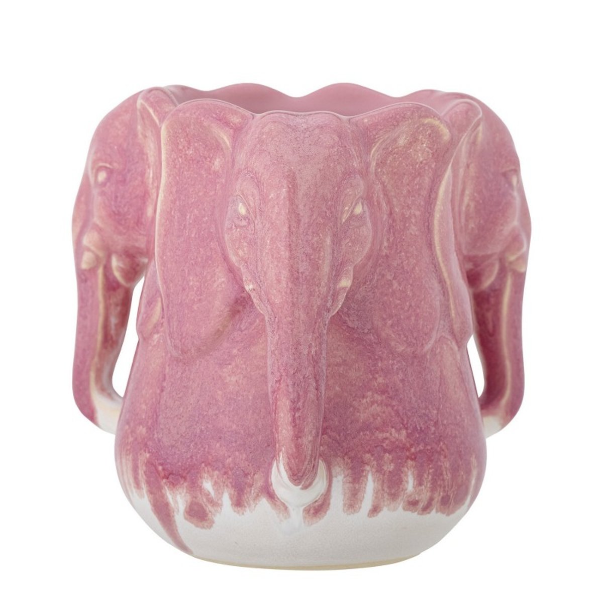 Vase grès éléphants  Pontus rose, BLOOMINGVILLE