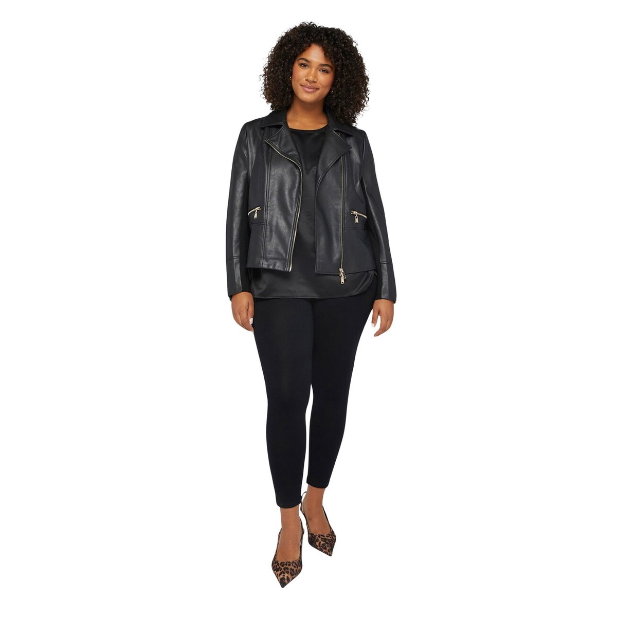 Legging uni noir, FIORELLA RUBINO