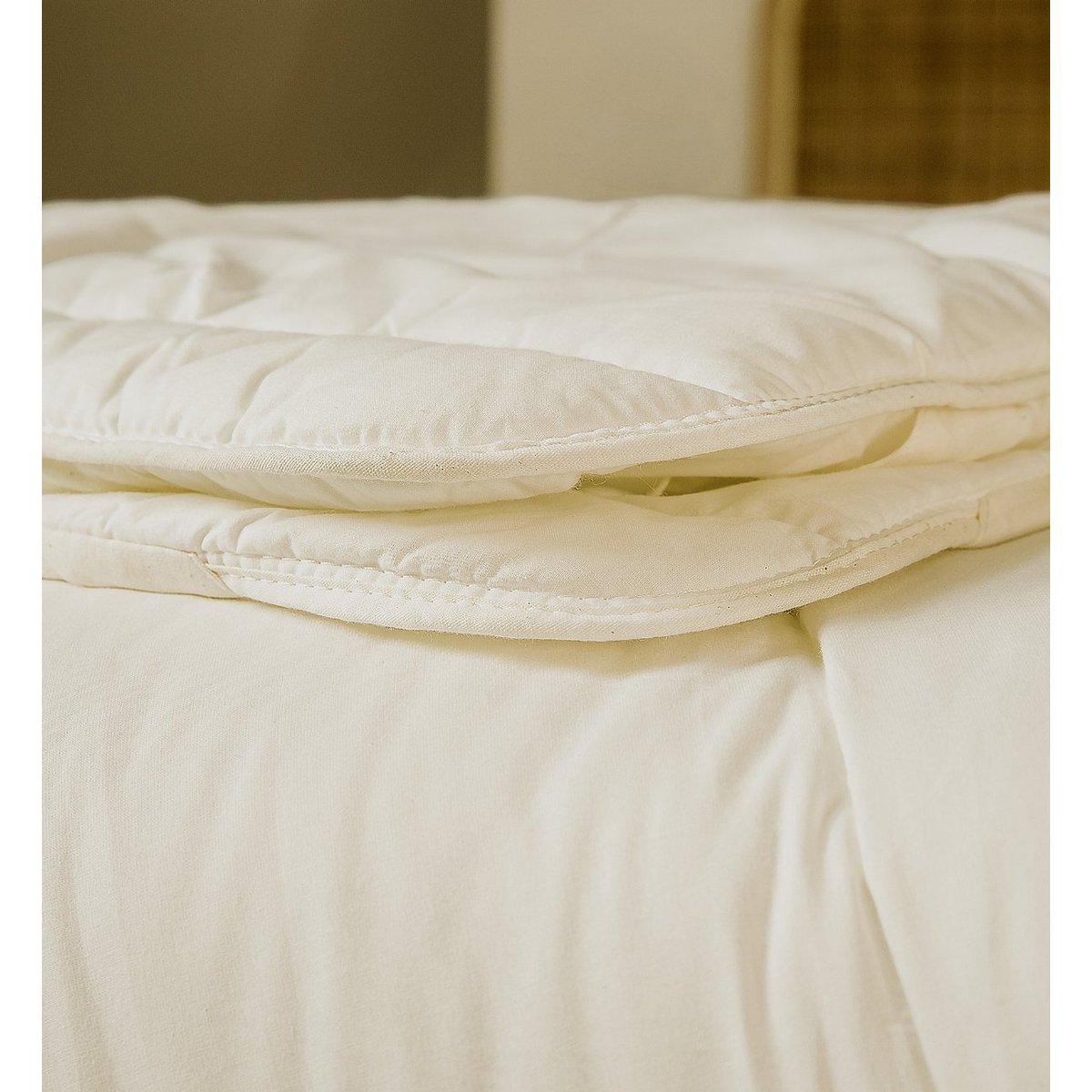 Couette Enfant Enveloppe Coton Bio 4 saisons MAUI couleur unique, KADOLIS