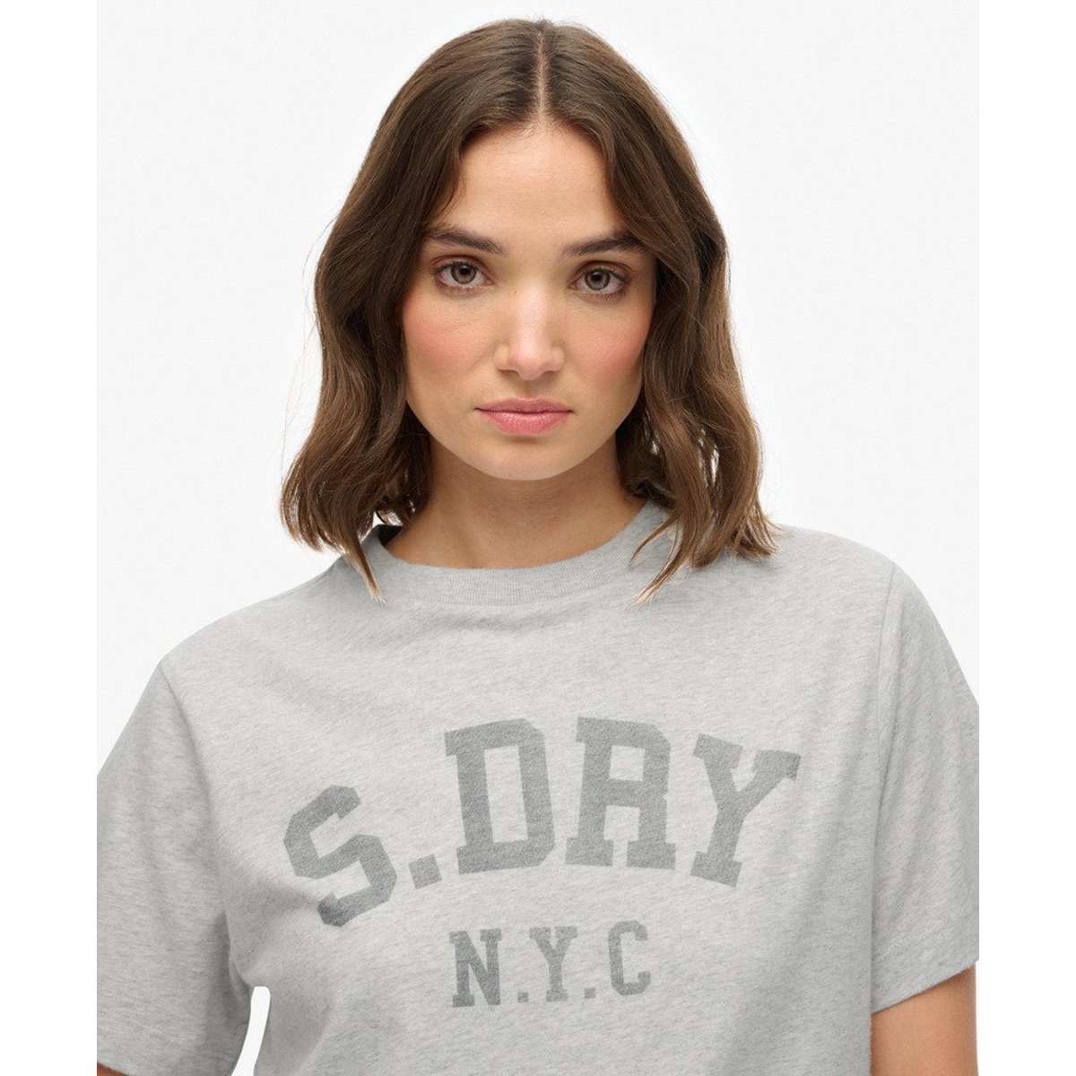 T-shirt Ample Athletic Essentials gris glacier chiné, SUPERDRY