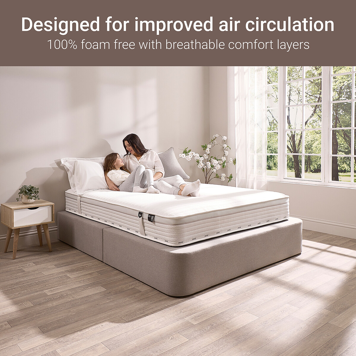 Jay-Be® Hybrid 2000 e-Pocket™ Truecore® Eco-Friendly Mattress white, JAY-BE