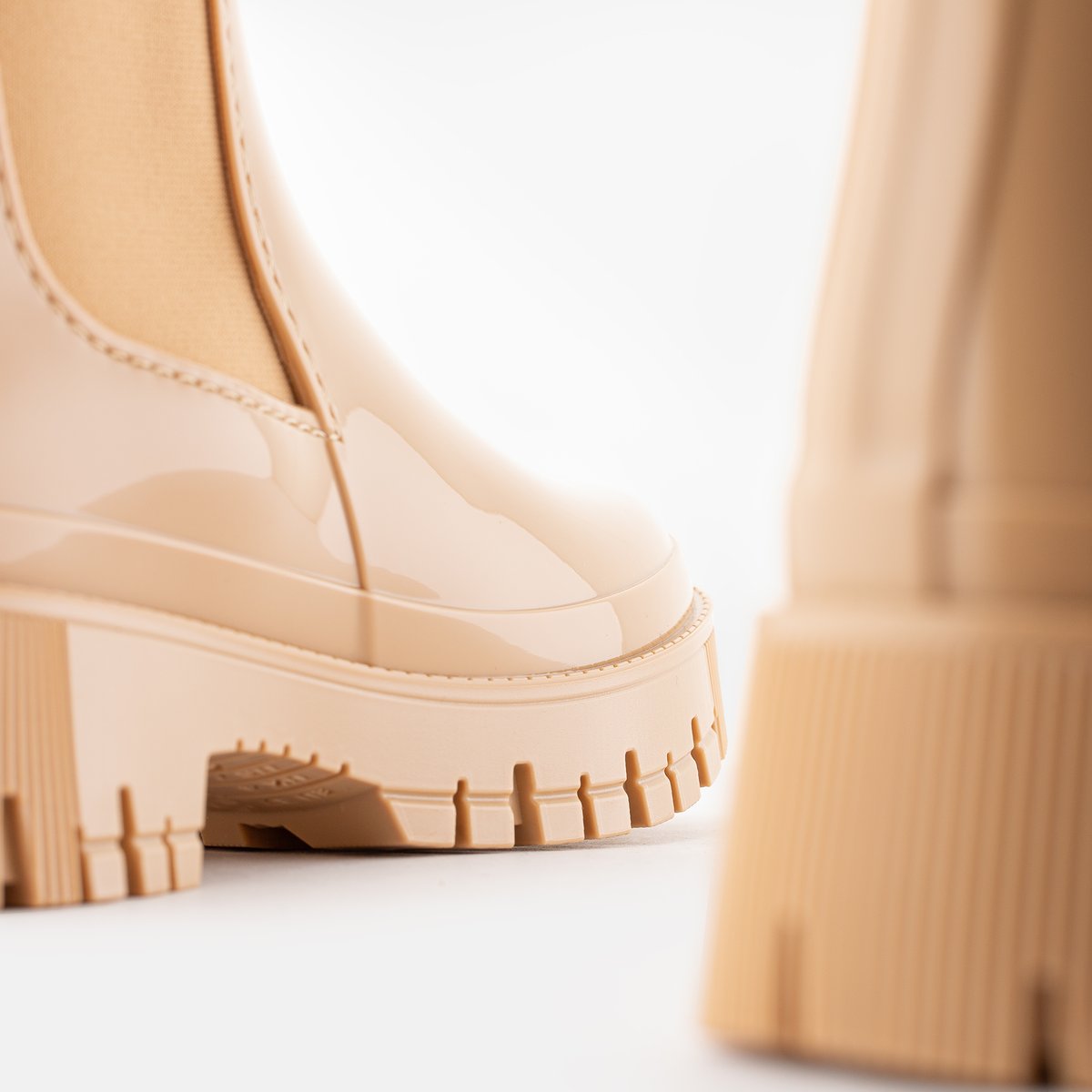 Bottines de pluie avec semelle intérieure respirable PEACHY sable, LEMON JELLY