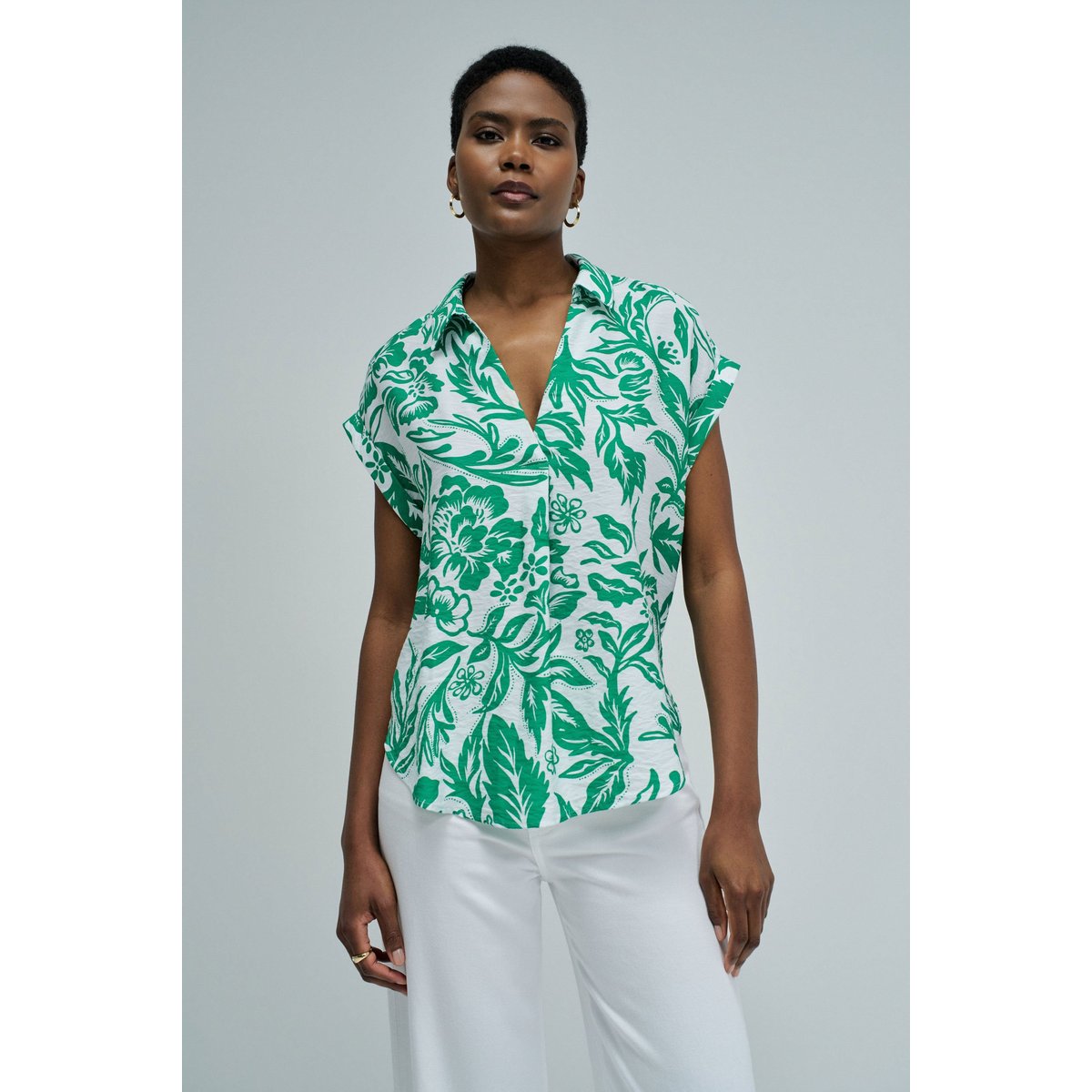 CHEMISE À MOTIF vert kaki, SALSA JEANS