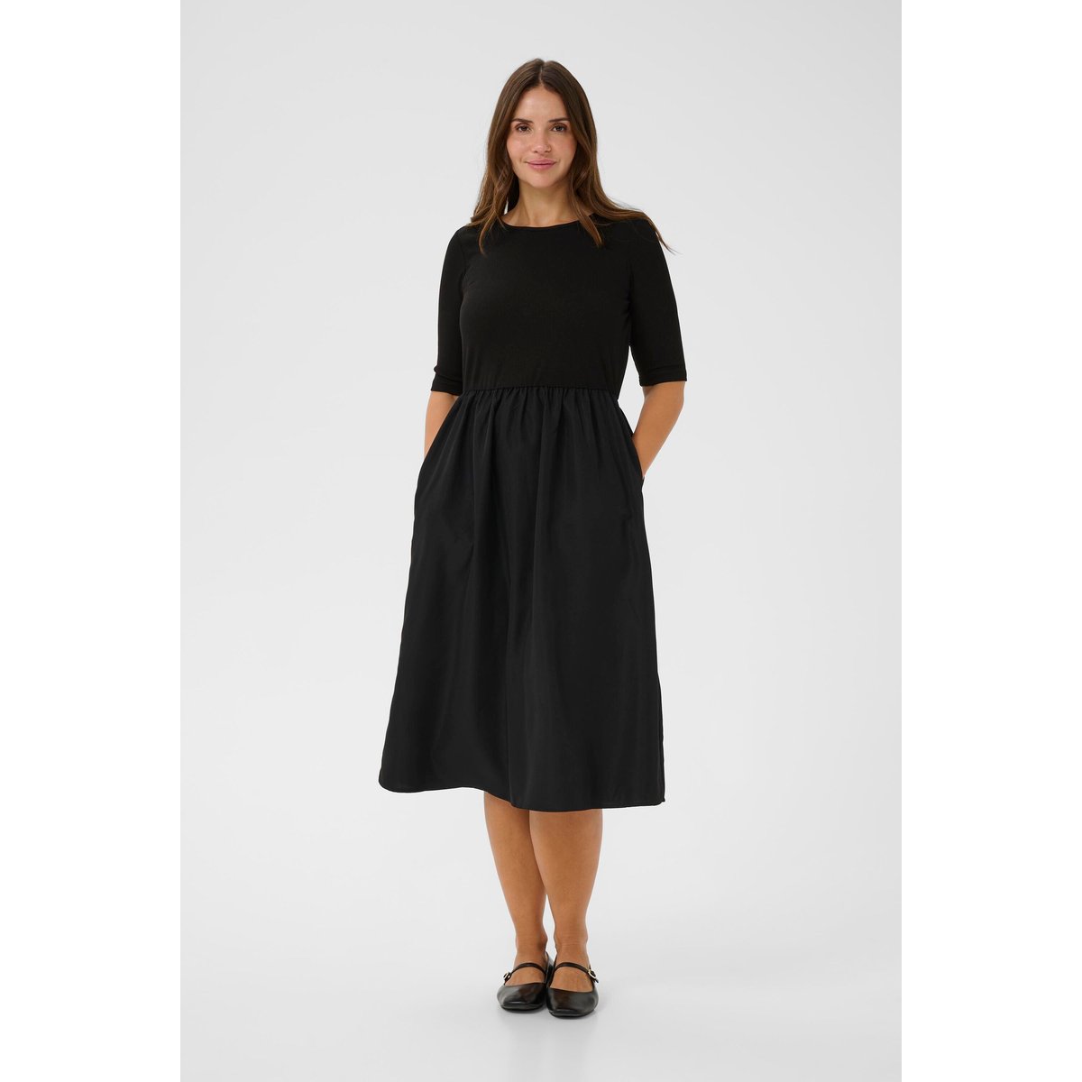 Robe noir black deep, KAFFE CURVE