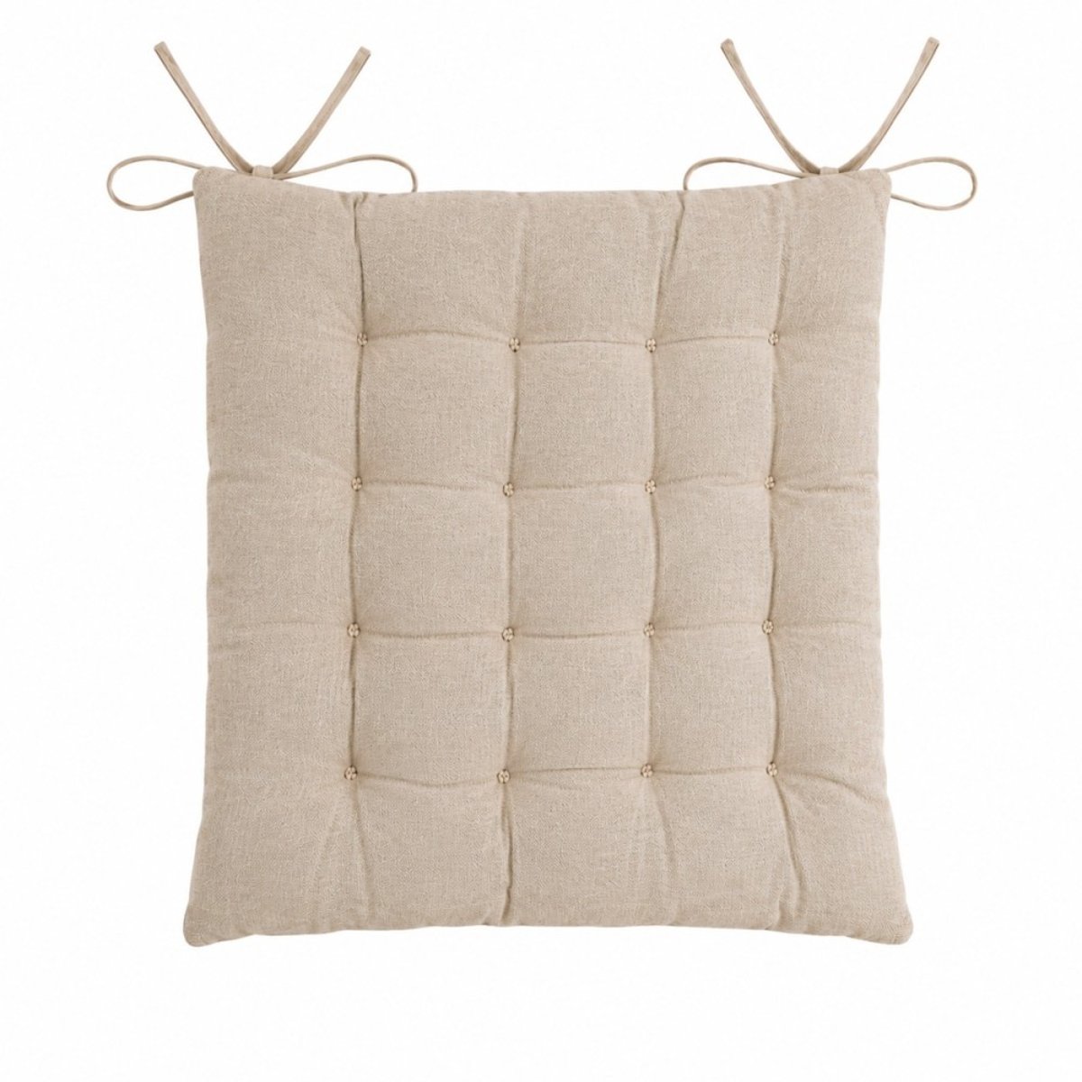 Lot de 4 galettes de chaise EMMY beige, DECORATIE