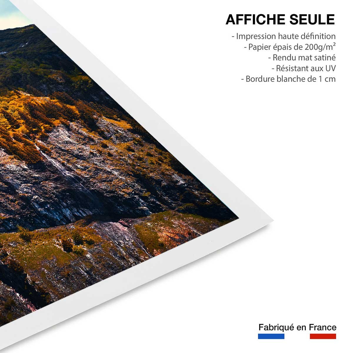 Affiche nature failles et ravins sauvages affiche seule, HEXOA
