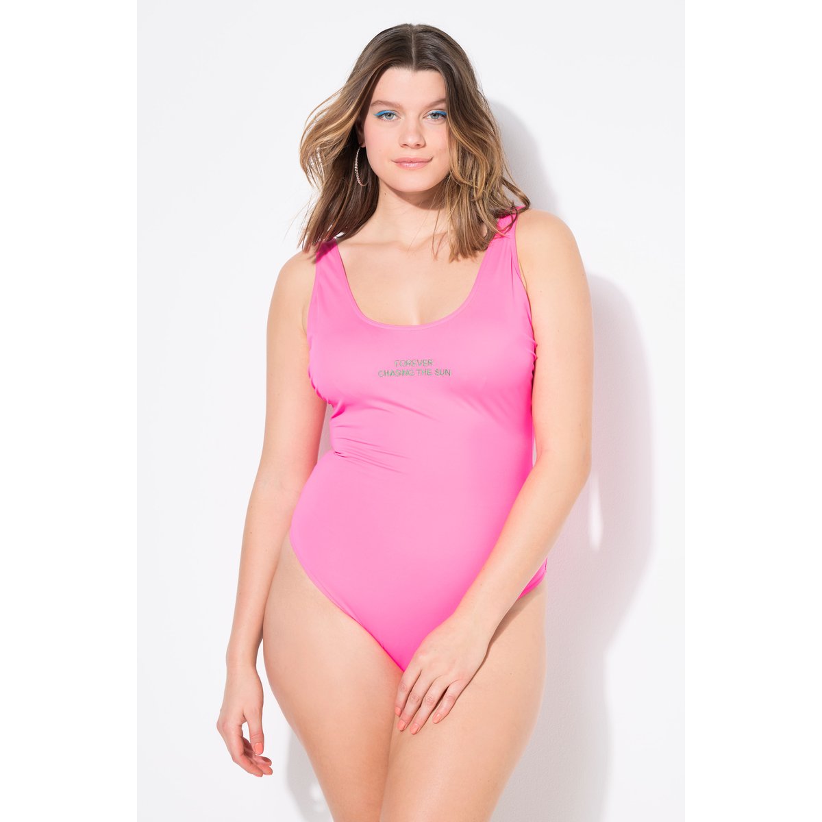 Maillot de bain avec bonnets souples rose vif fluo, STUDIO UNTOLD