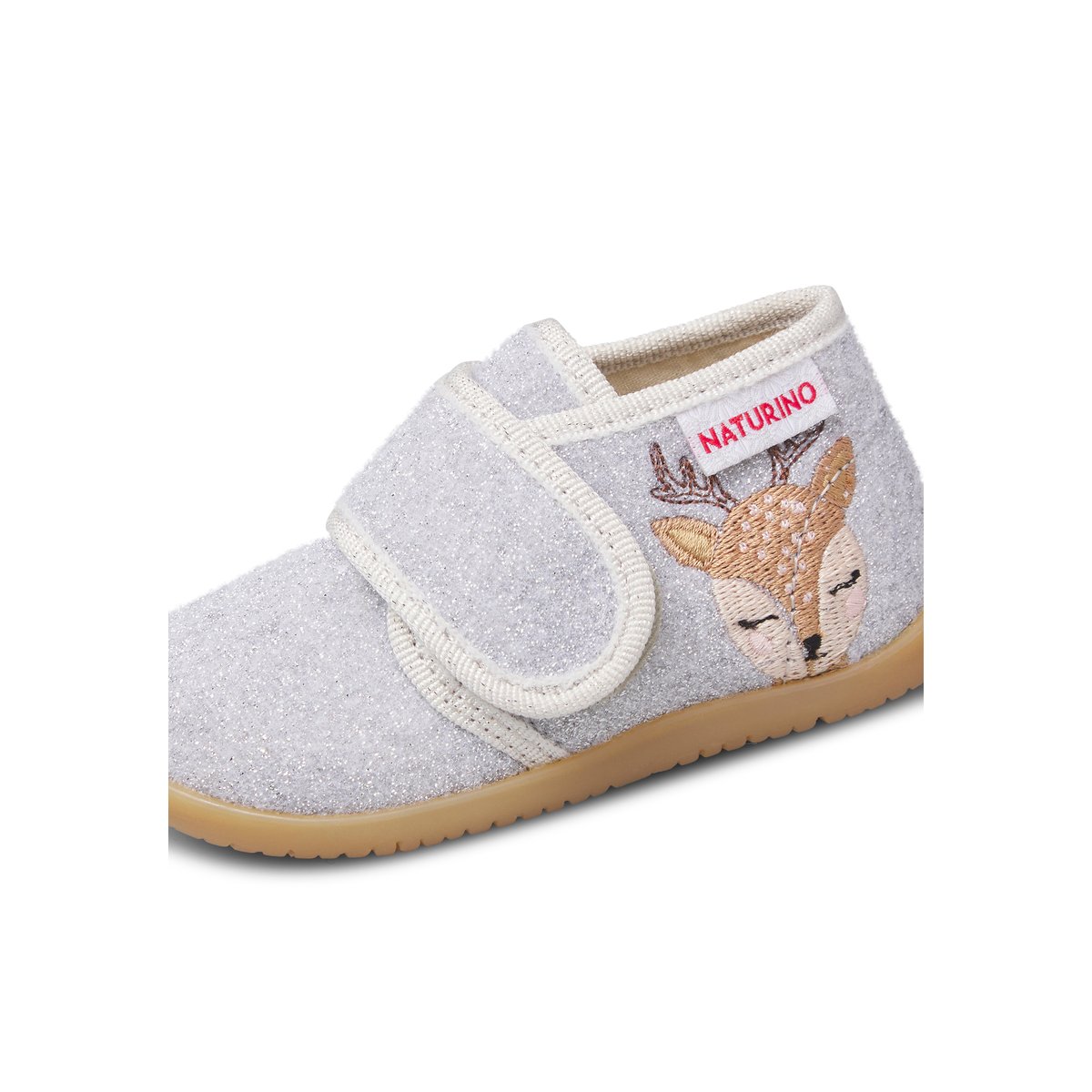 Pantoufles en tissu BIANCE gris-, NATURINO
