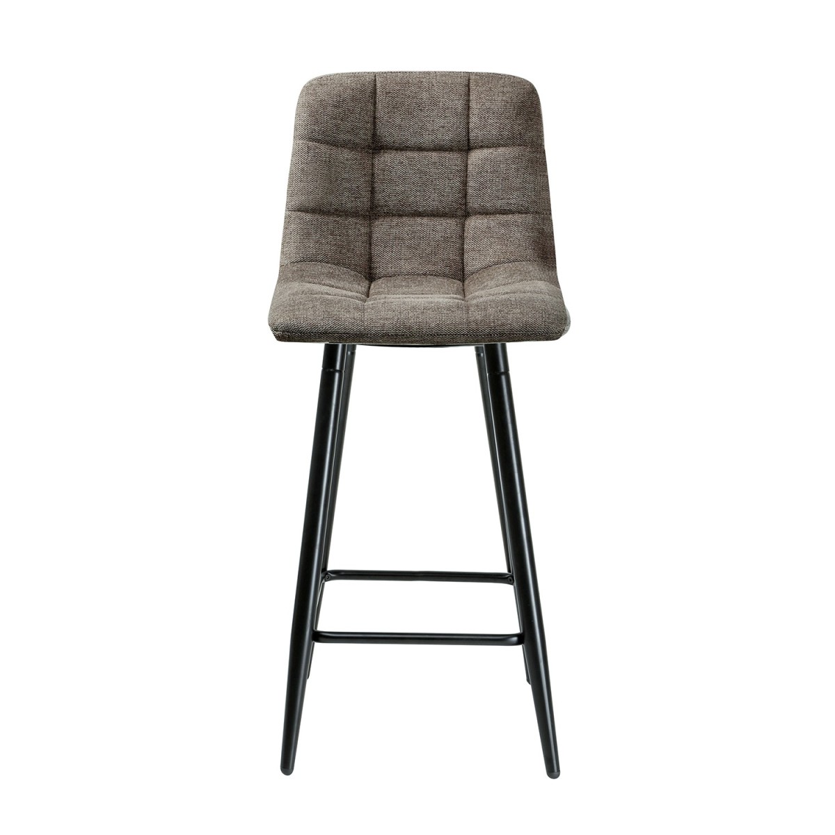 Tabourets en lot de 2 en tissu - SIA marron, CALICOSY