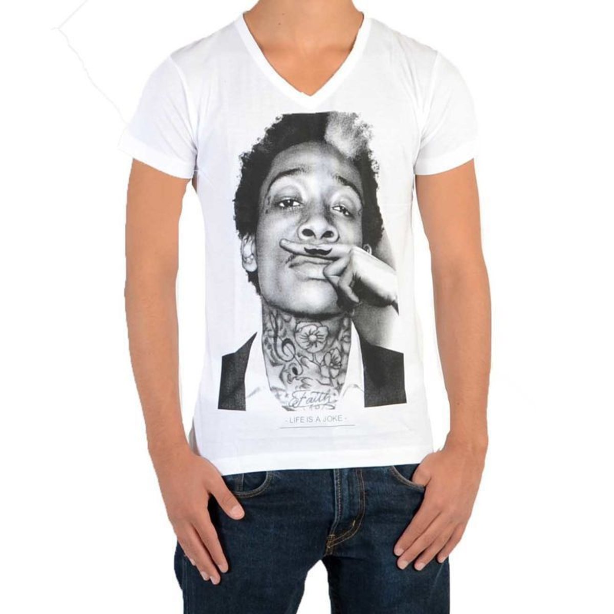 Tee Shirt Wiz SS Mixte blanc, LITTLE ELEVENPARIS
