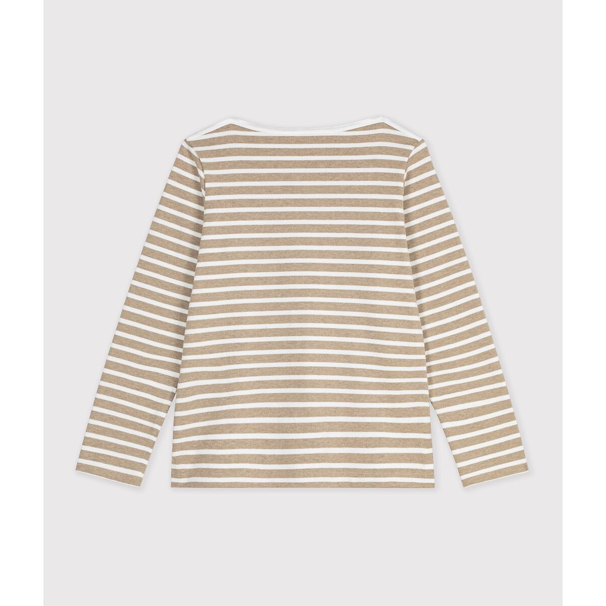 Striped Long Sleeve T-Shirt beige/white, PETIT BATEAU