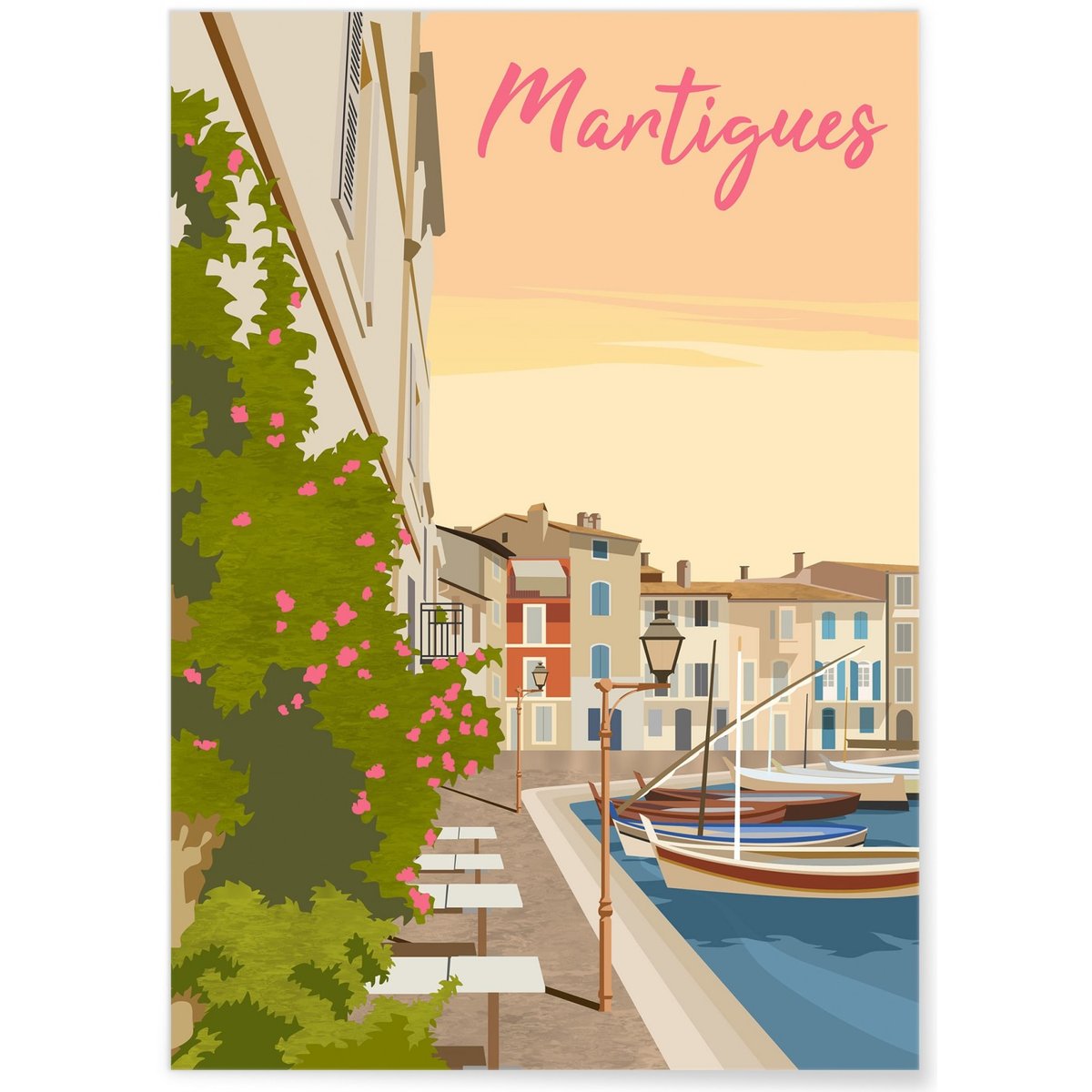 Affiche ville Martigues blanc, L'AFFICHERIE