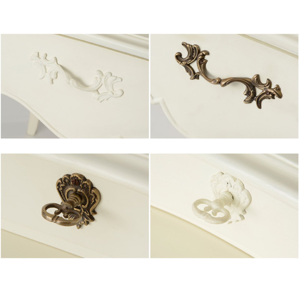 Console 1 tiroir en acajou cassé L120 cm Murano blanc, AMADEUS