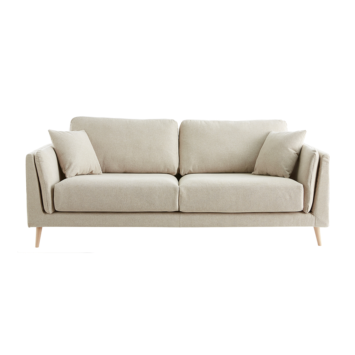 Canapé scandinave 3 places VOGUE beige, MILIBOO