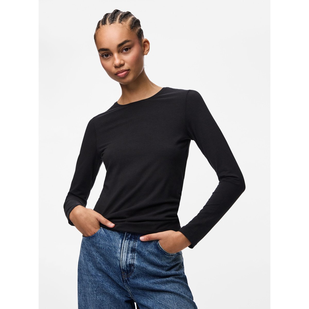 Top À Manches Longues noir - black, PIECES