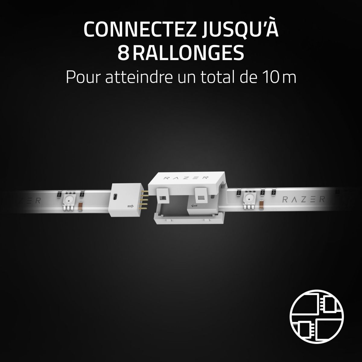 Bandeau LED AETHER SMART LIGHT STRIP EXTND couleur unique, RAZER