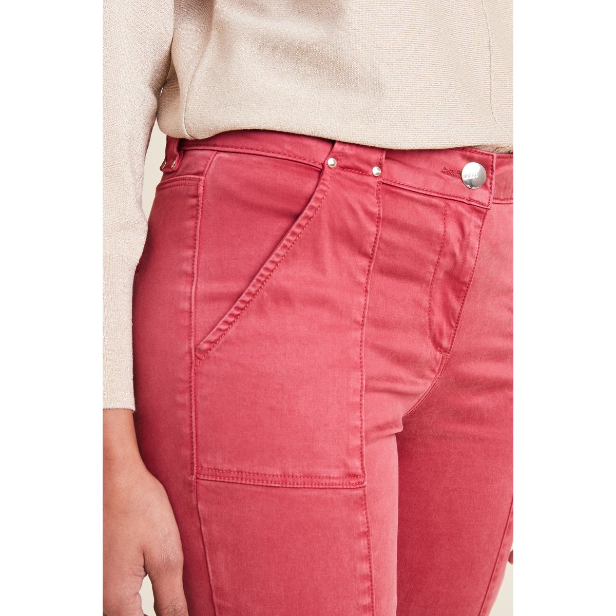 Pantalon ajusté rouge foncé, BREAL