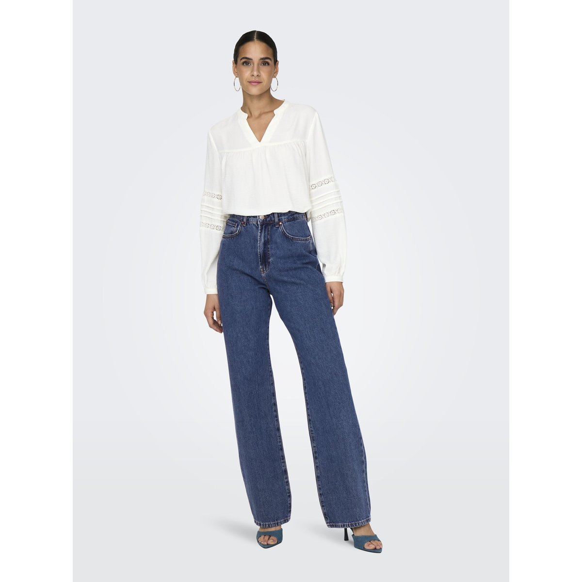 Jean Coupe Droite medium blue denim, ONLY