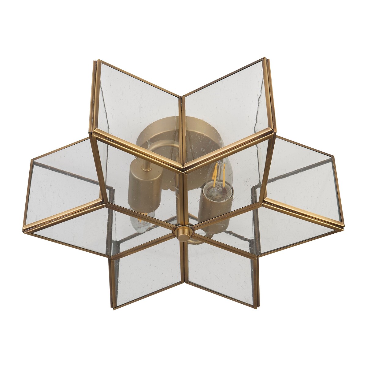 Stella Glass Star Flush Ceiling Light gold-coloured, ÉDITÉ