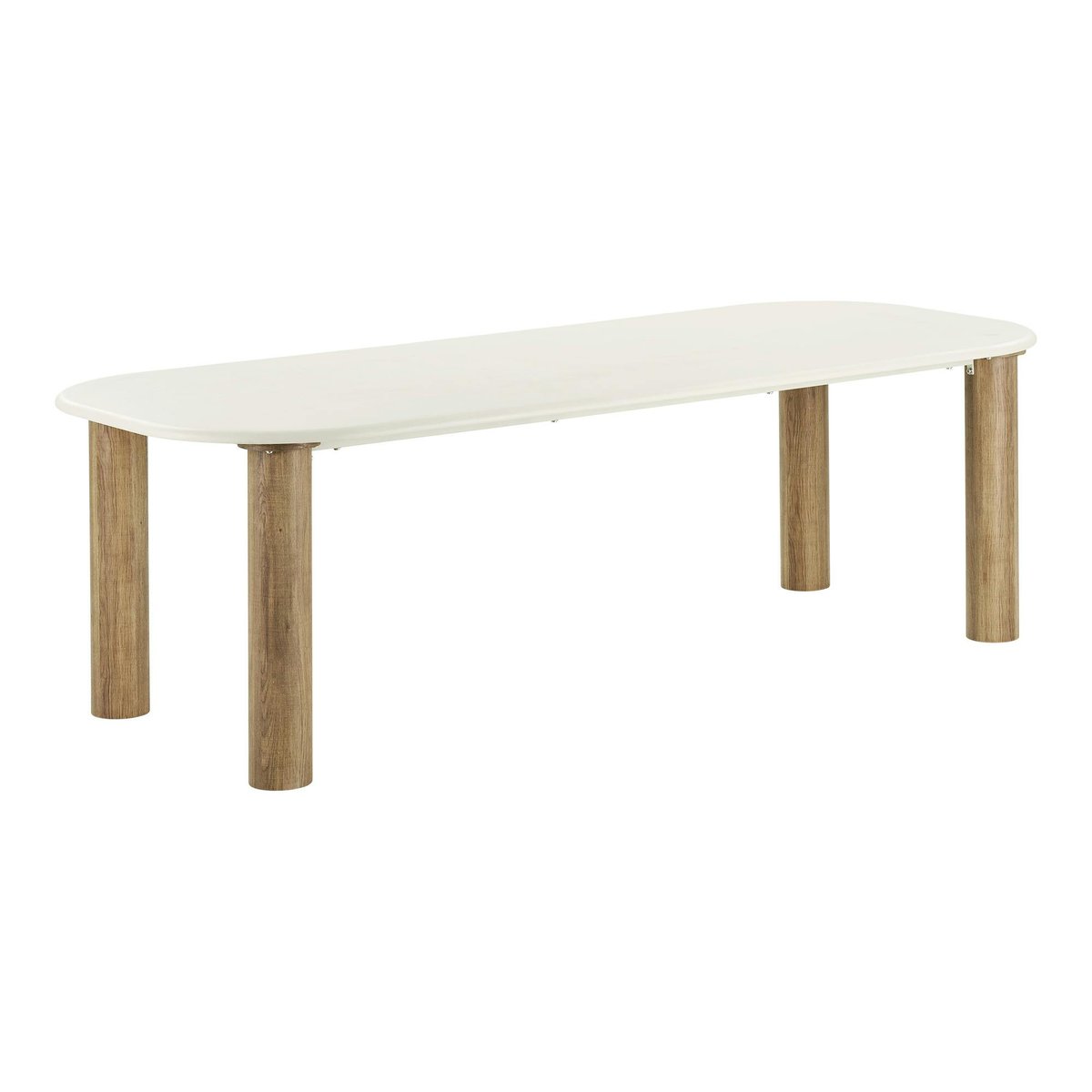 Table à manger aspect ciment clair 240 cm KNOX beige, PIER IMPORT