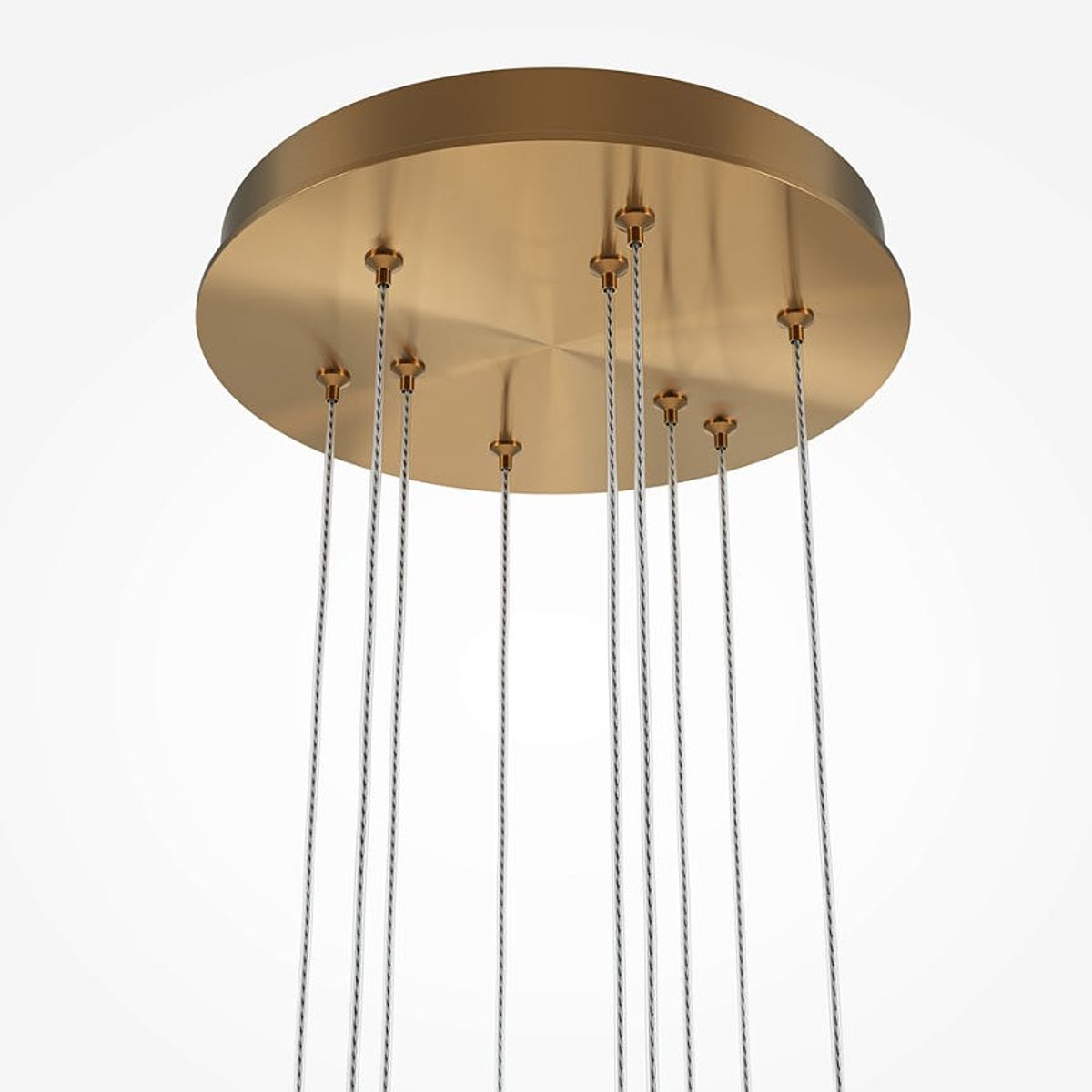 Lustre 9 lampes LED en cascade SALEM doré, PIER IMPORT
