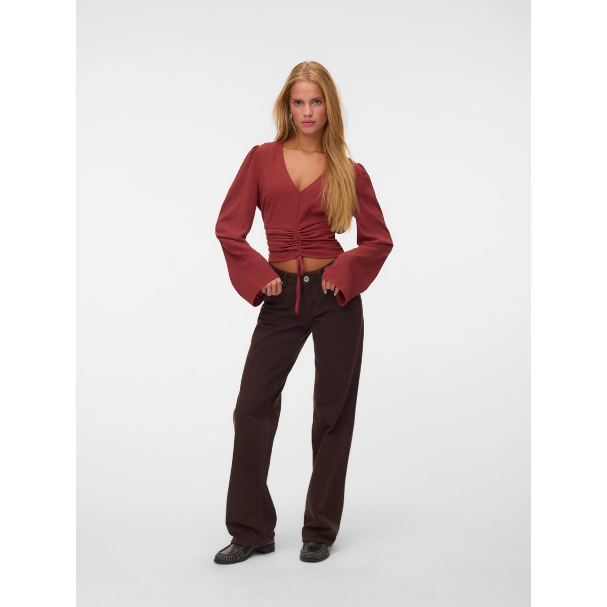 Top russet brown, VERO MODA