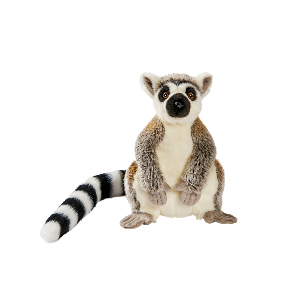 Peluche Lemurien de Madagascar 28cm couleur unique, ANIMA