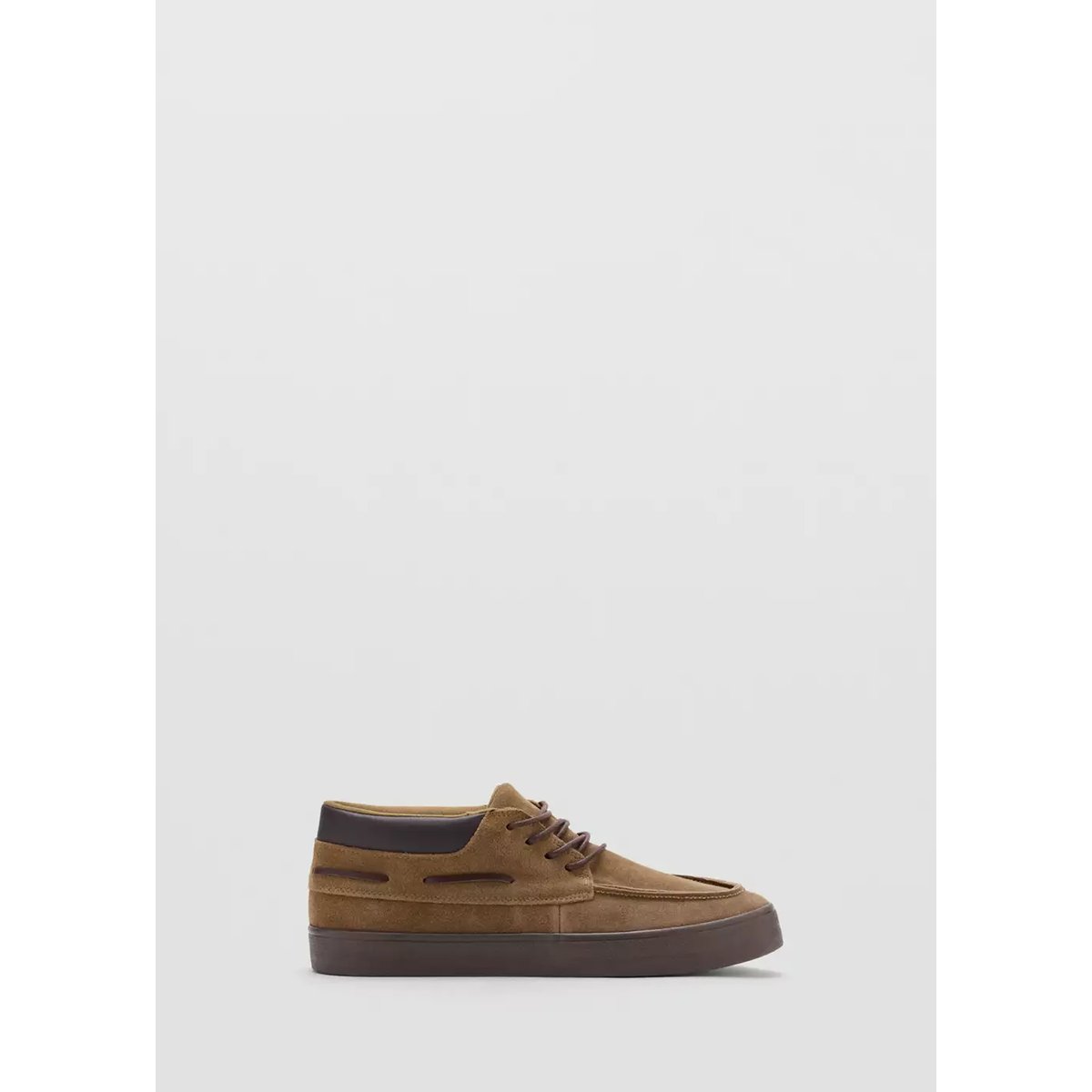 Chaussures lacées cuir marron moyen, MANGO TEEN