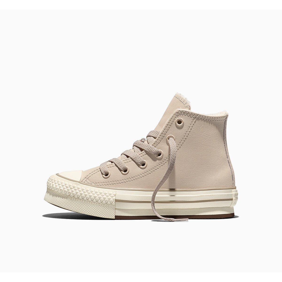 Sneakers in pelle CHUCK TAYLOR ALL STAR EVA LIFT WEATHERIZED beige chiaro, CONVERSE