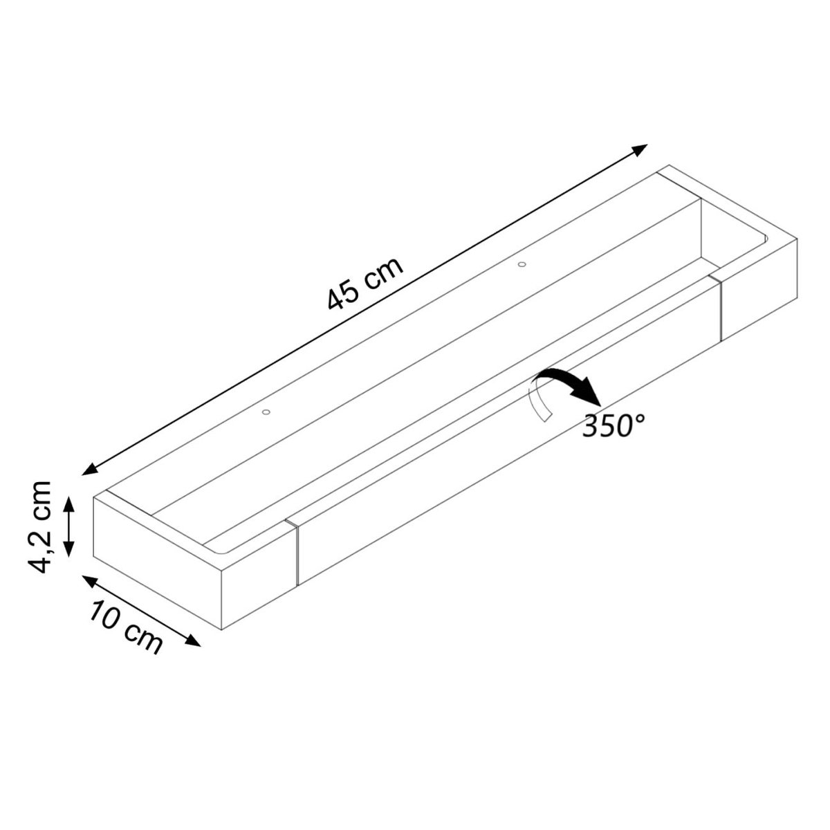 Applique LED orientable fine - ORLÈNE blanc, KOSILUM