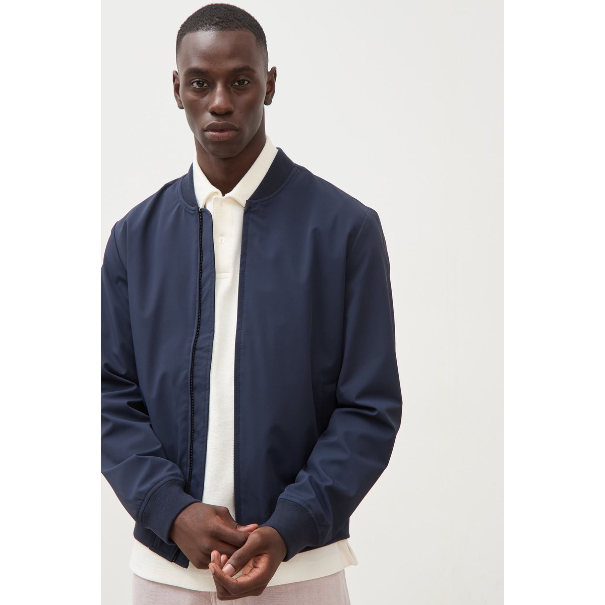 Blouson manches longues doublé bleu marine, BONOBO