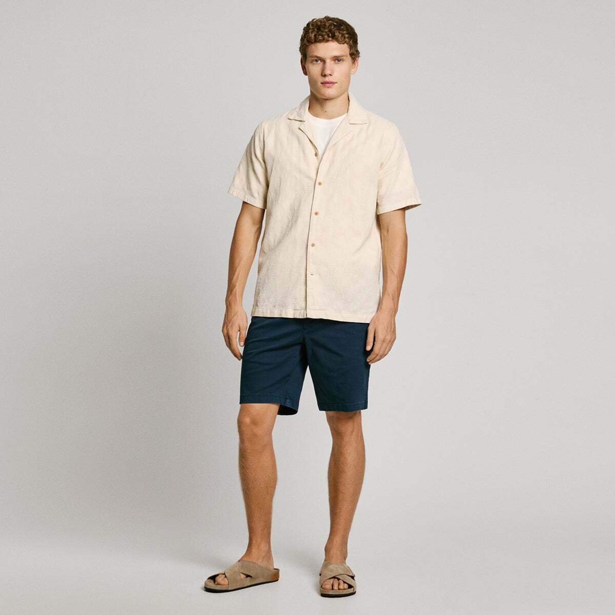 Bermuda Chino Coupe Regular bleu dulwich, PEPE JEANS