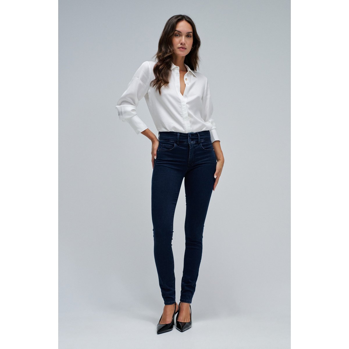 JEAN SECRET PUSH IN SKINNY bleu foncé, SALSA JEANS