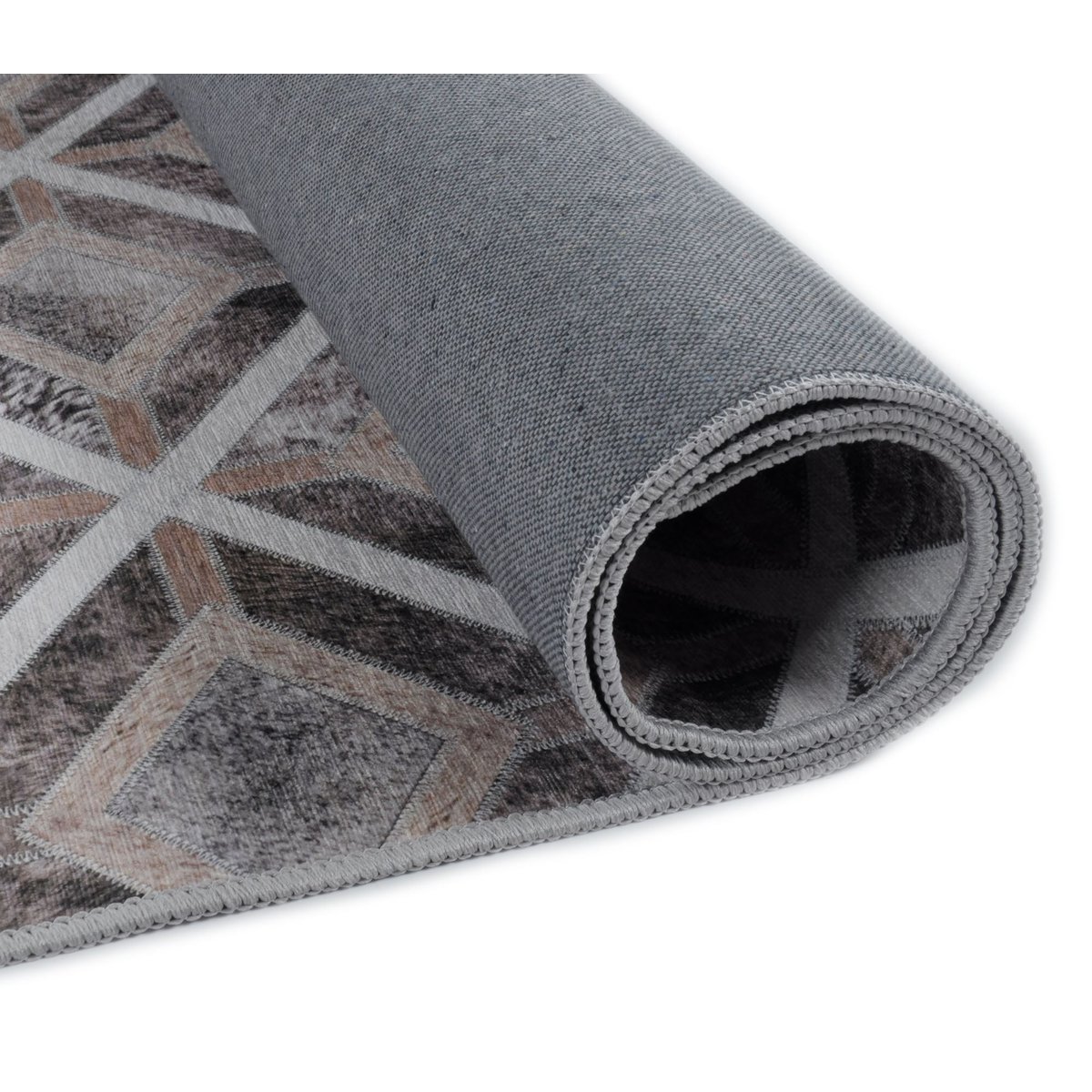 Tapis imprimé Serena, aspect cuir, plat marron, GINO FALCONE