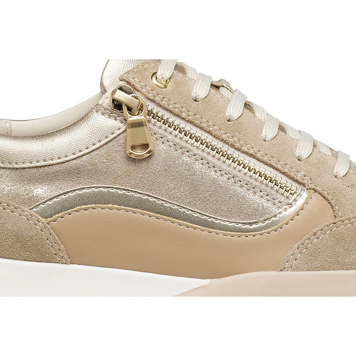 Baskets respirantes zippées, MARYEMY taupe, GEOX