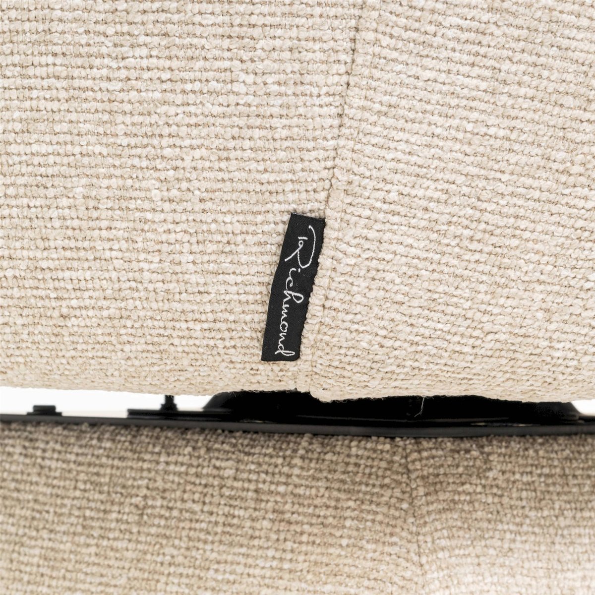 Chaise de salle à manger pivotante en polyester biscotti beige clair texturé, RECOLLECTION