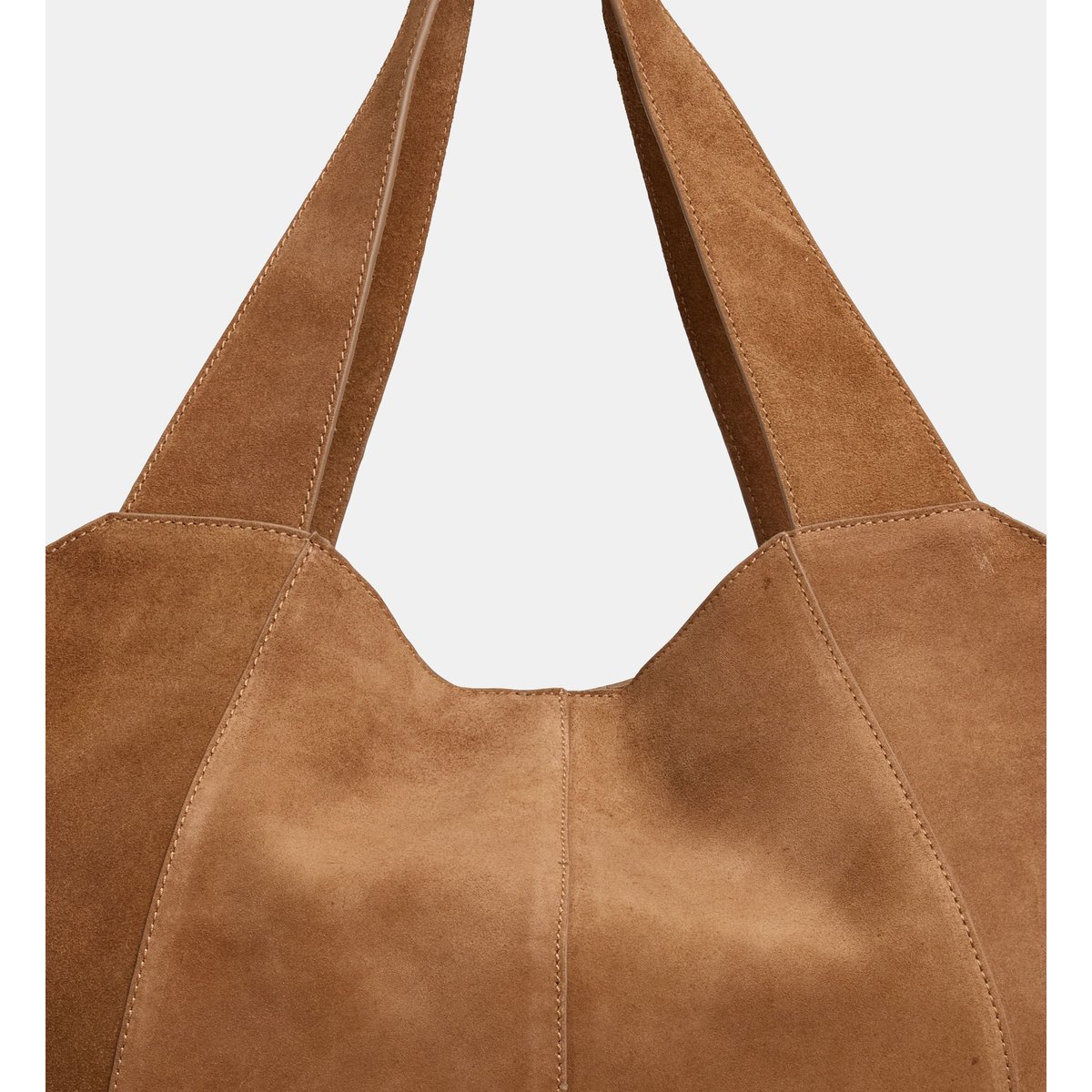 Sac cabas carole en suède camel doré, GALERIES LAFAYETTE