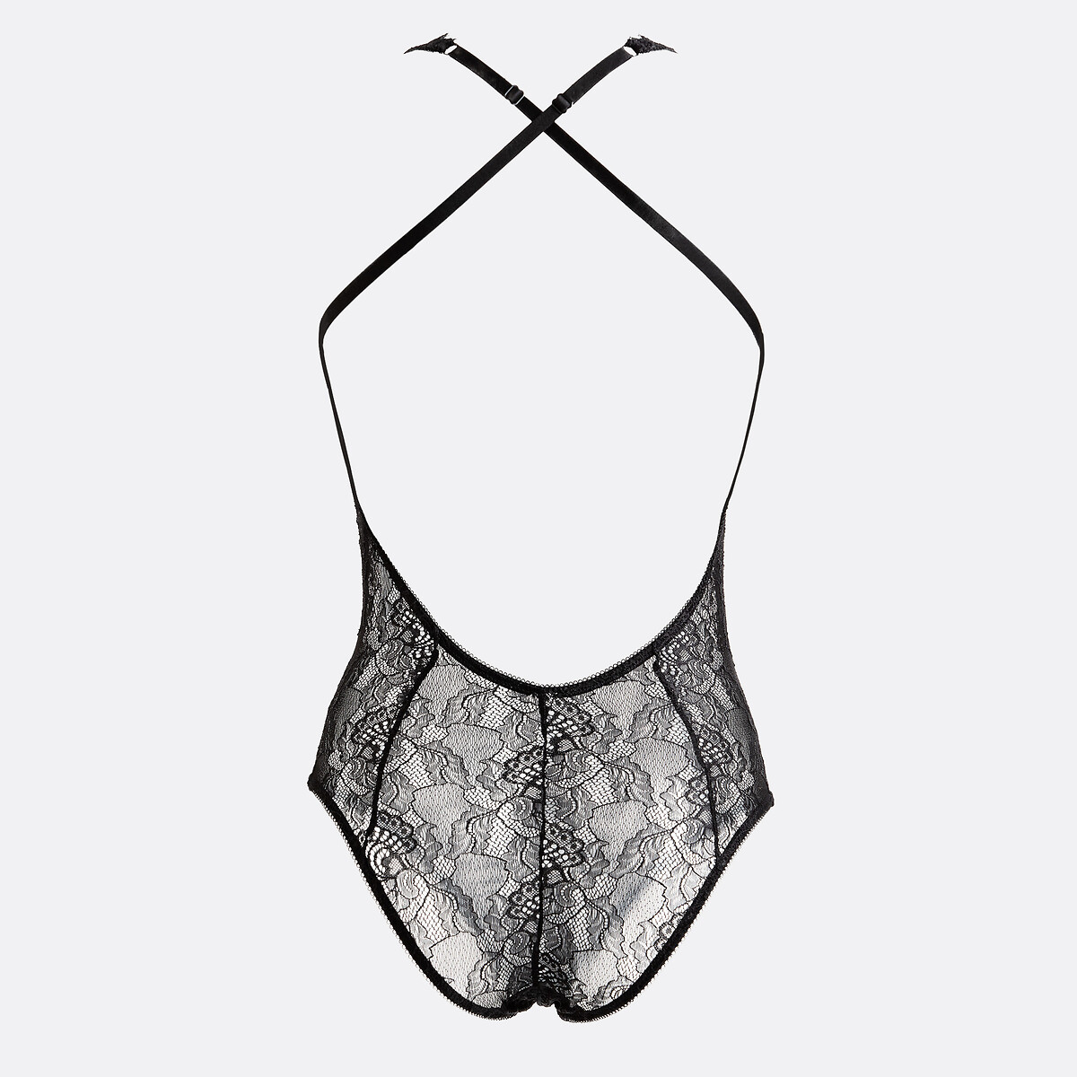 Body in pizzo con spacco nero , SUITE PRIVEE