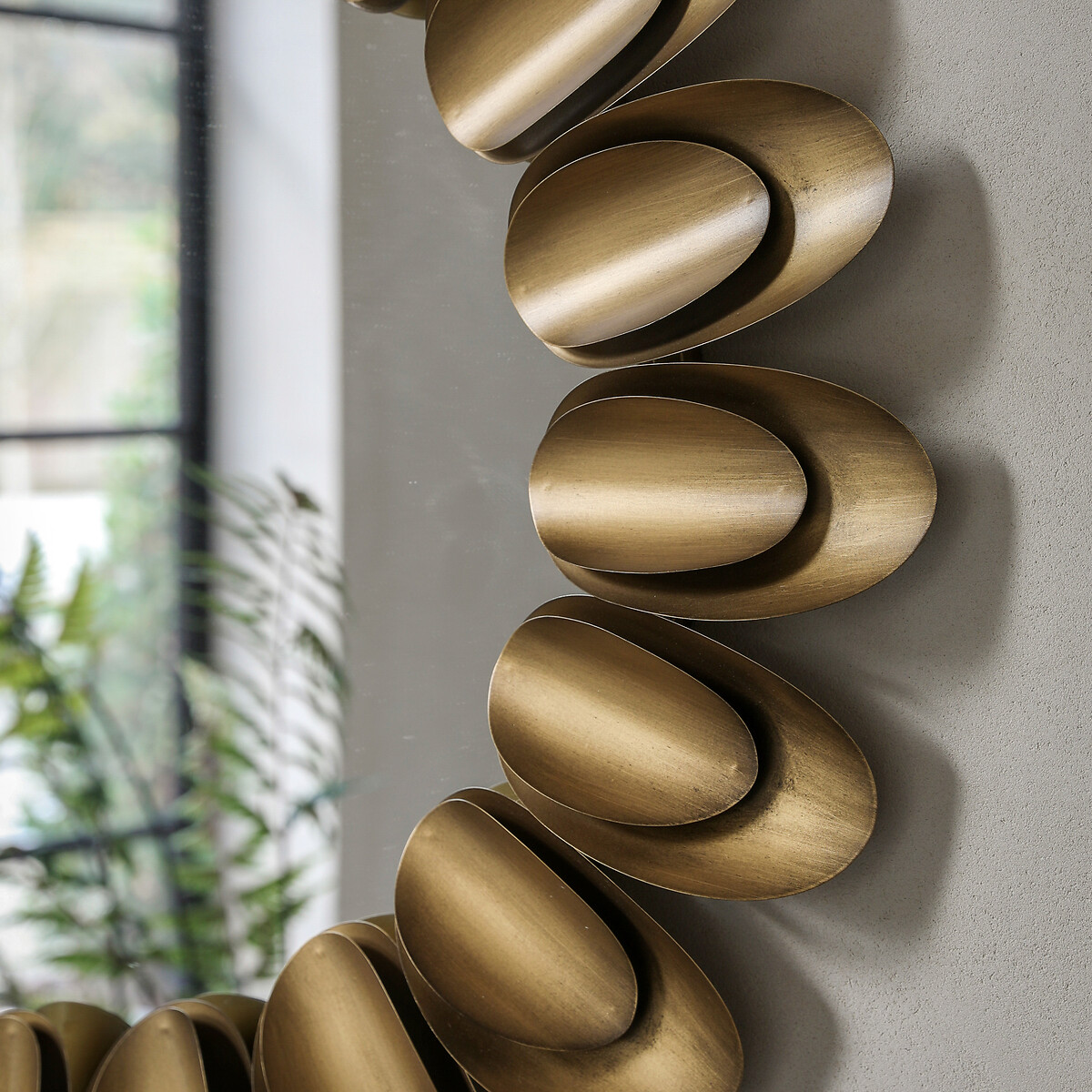 94cm Bronze Metal Round Mirror bronze, ÉDITÉ