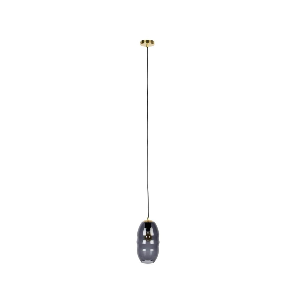 Suspension en verre industriel, LAUREN gris transparent, BOITE A DESIGN