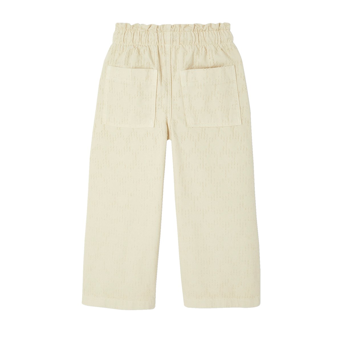 Pantalon large avec plumetis écru, VERTBAUDET